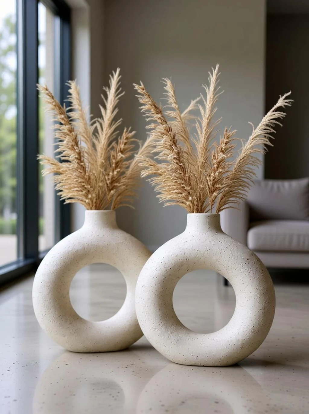 Saikara Collection Ceramic Vase Pack of 1 ( Small Size) Ceramic Vase (6 inch, White)
