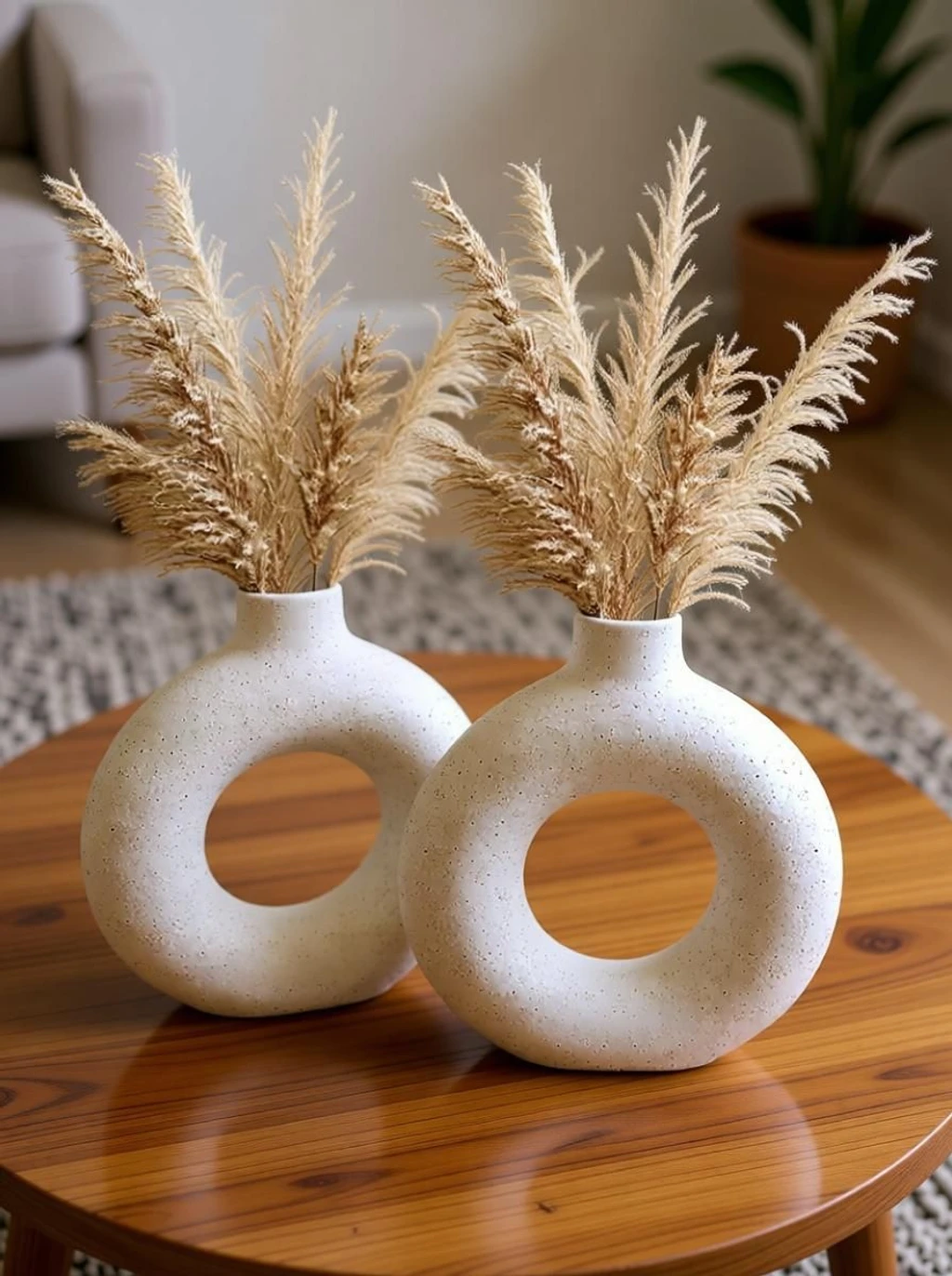 Saikara Collection Ceramic Vase Pack of 1 ( Small Size) Ceramic Vase (6 inch, White) - Image 4